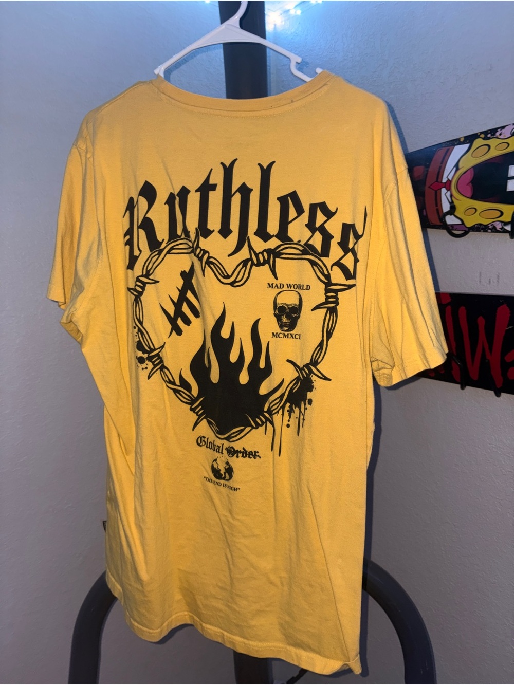 Ruthless Graphic Yellow Men's T-Shirt